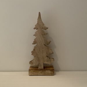 Houten kerstboom op voet
