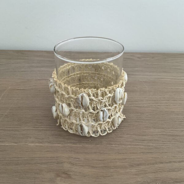 Theelichtje met schelpjes M