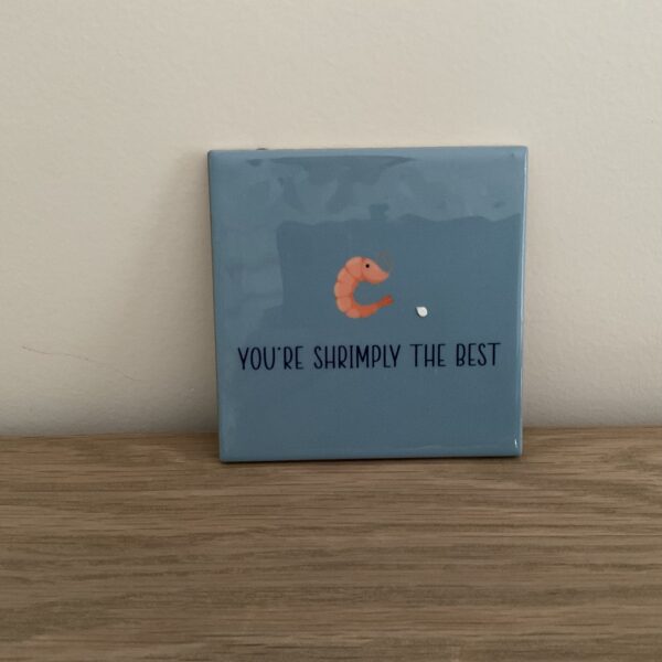 Tegeltje “you’re shrimply the best”