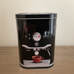 Voorraad blik koffie zwart