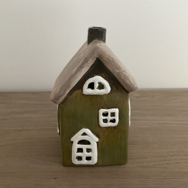Theelicht huisje groen