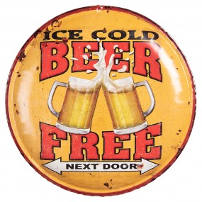 Rond Tekstbord “beer”
