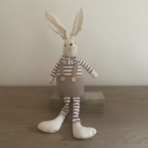 Haas met bengelende benen strik