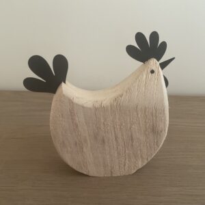 Haan in hout (16cm)
