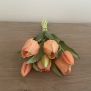 Boeket tulpen zalmkleur