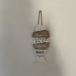 Hanger vis love en beach