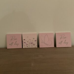 Onderzetters roze (4)