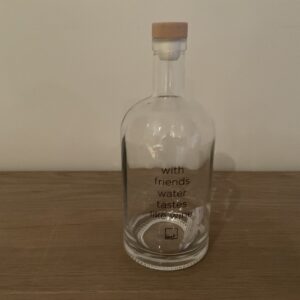 Waterfles met tekst