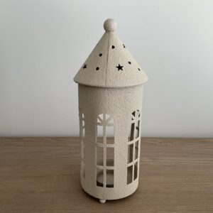 Theelichthouder beige L