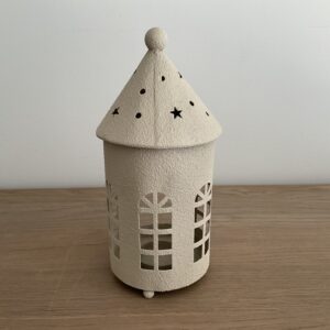 Theelichthouder beige M