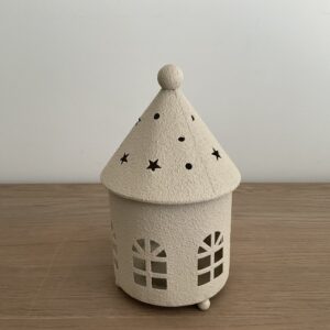 Theelichthouder beige S