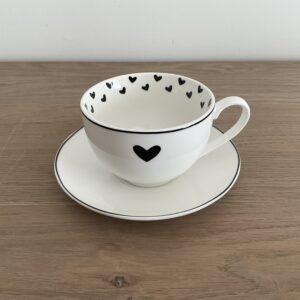 Koffietas met bordje