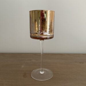 Glas windlicht kerstbomen