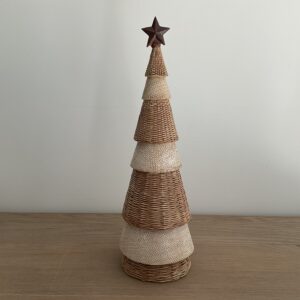Kerstboom bruin en beige L