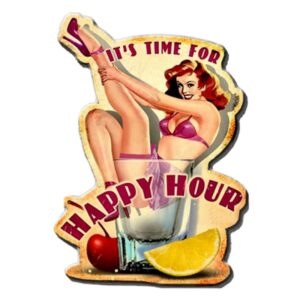 Tekstbord ‘happy hour’